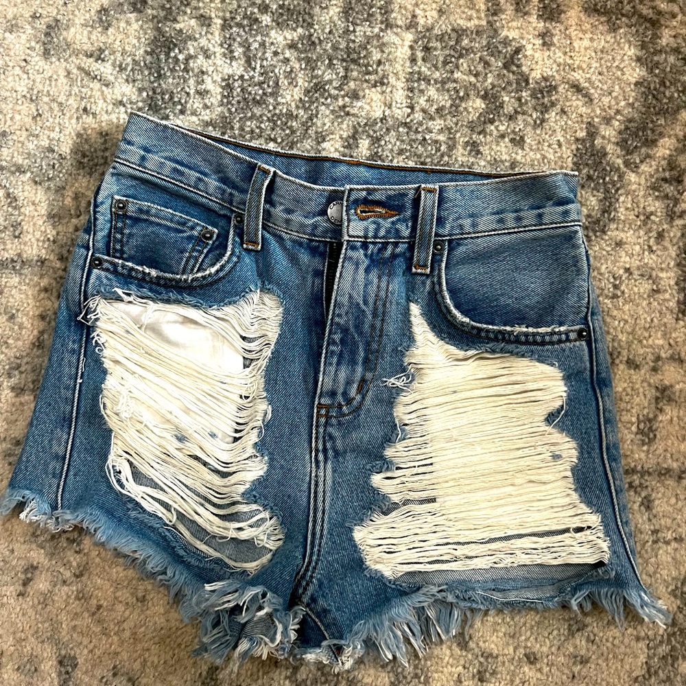 Carmar distressed shorts